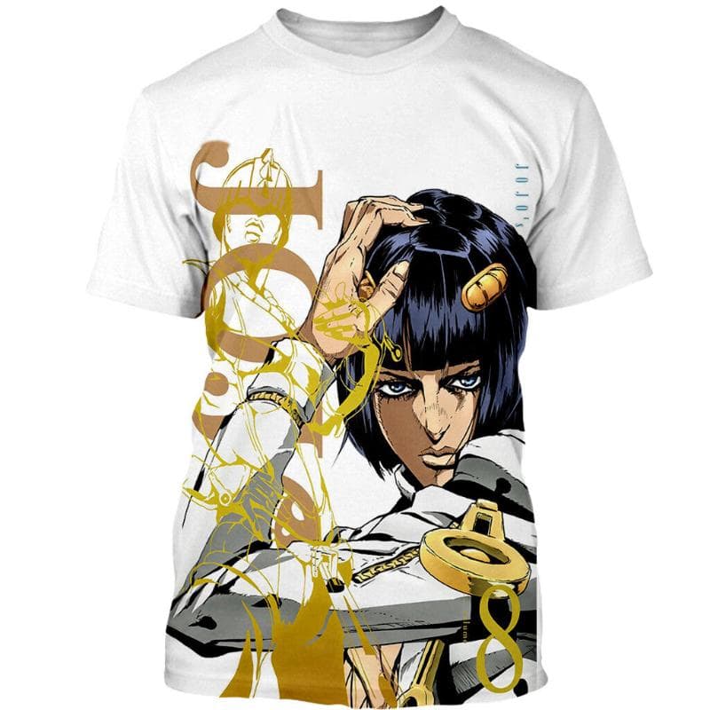JoJo's Bizarre Adventure Anime T-Shirts Men Women Cartoon 3D Print T Shirt Fashion Harajuku Kids Round Neck Tees Tops Clothing L