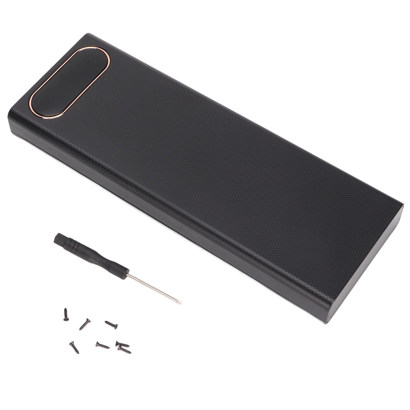 L10 22.5W 10x18650 Welding Free Battery Storage Box LCD Display DIY Power Bank KitBlack black