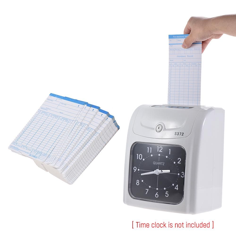 90pc/Pack Time Cards Monthly 2-Sided 18*8.4cm for Attendance Time Clock Recorder