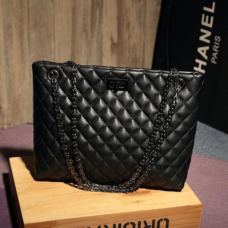 Fashion Women's Bag Large Capacity Diamond Lattice Chain Bag Retro Trend Shoulder Bag Hand Crossbody