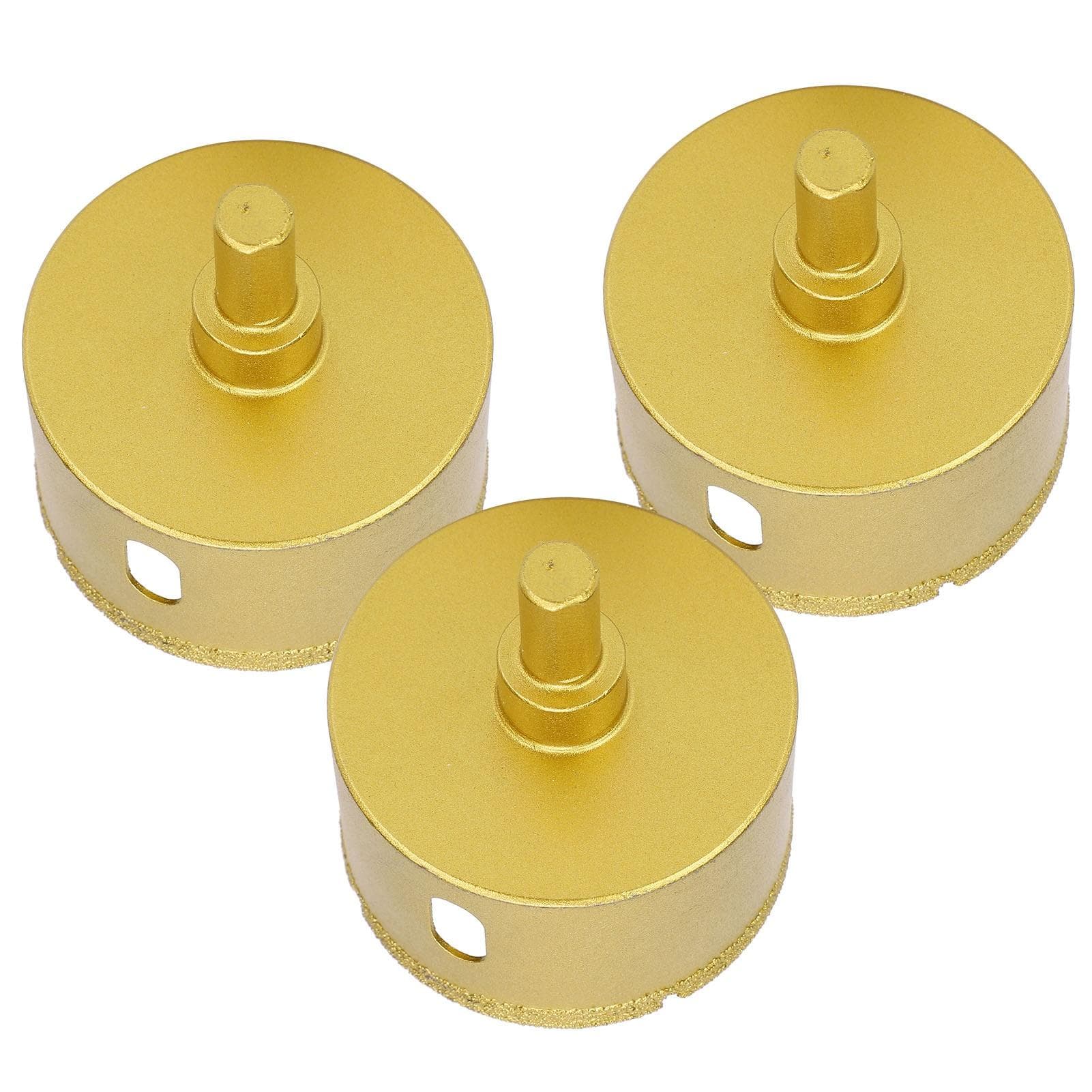 3Pcs Diamond Hole Drill Bit Cutter 60mm2.4in Drilling Tools for Granite Ceramic Concrete Marble