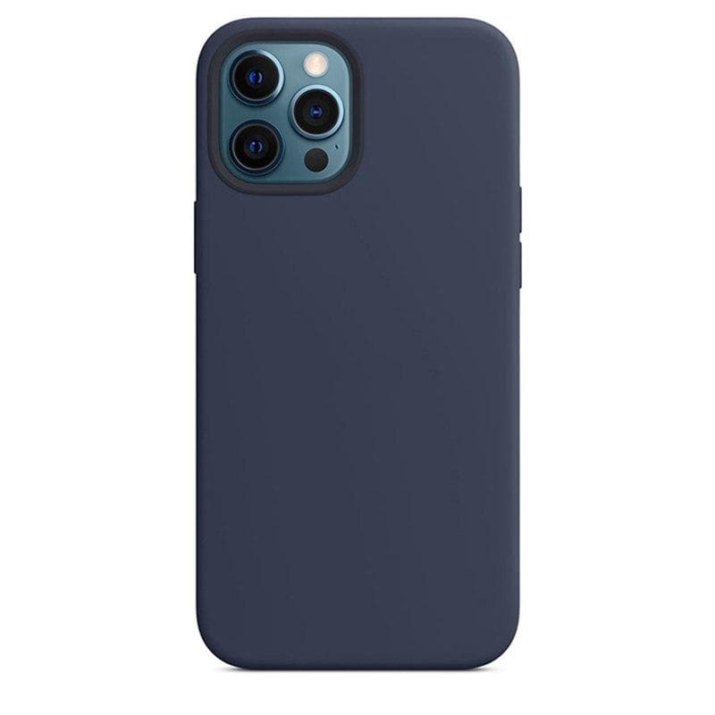 Luxury Silicone Case For iPhone 13 Mini 15 14 Pro MAX Cases For Apple iPhone 11 12 13 mini Full Cover With Box iPhone 15 Pro Max navy blue