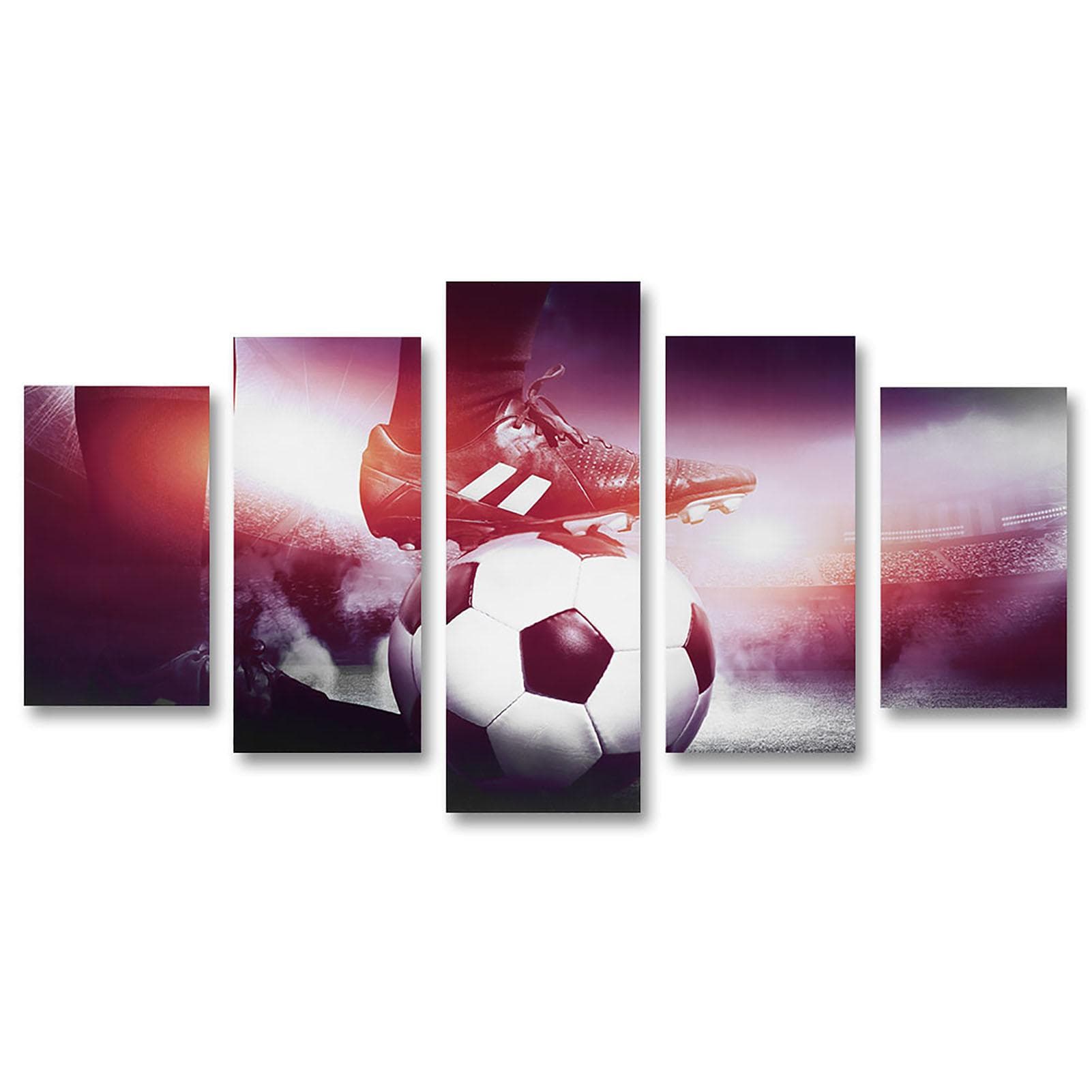 Football Sports Canvas Painting 5 Panels Printed Picture Wall Art Home Office Bedroom Decor (S) S