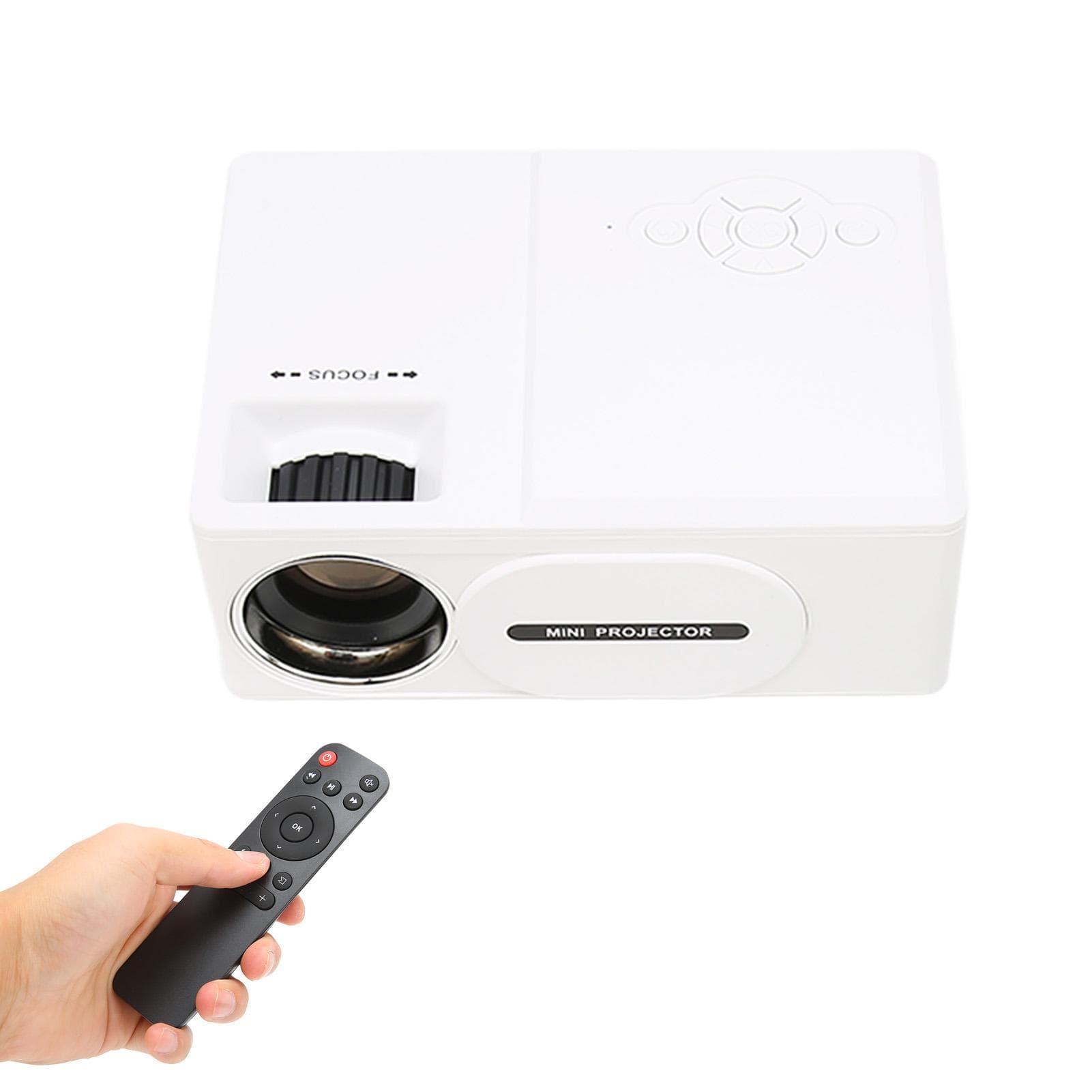 Projector 1080P Full HD Multifunction Multi Compatible Home Miniature Mini Multimedia Projector EU Plug