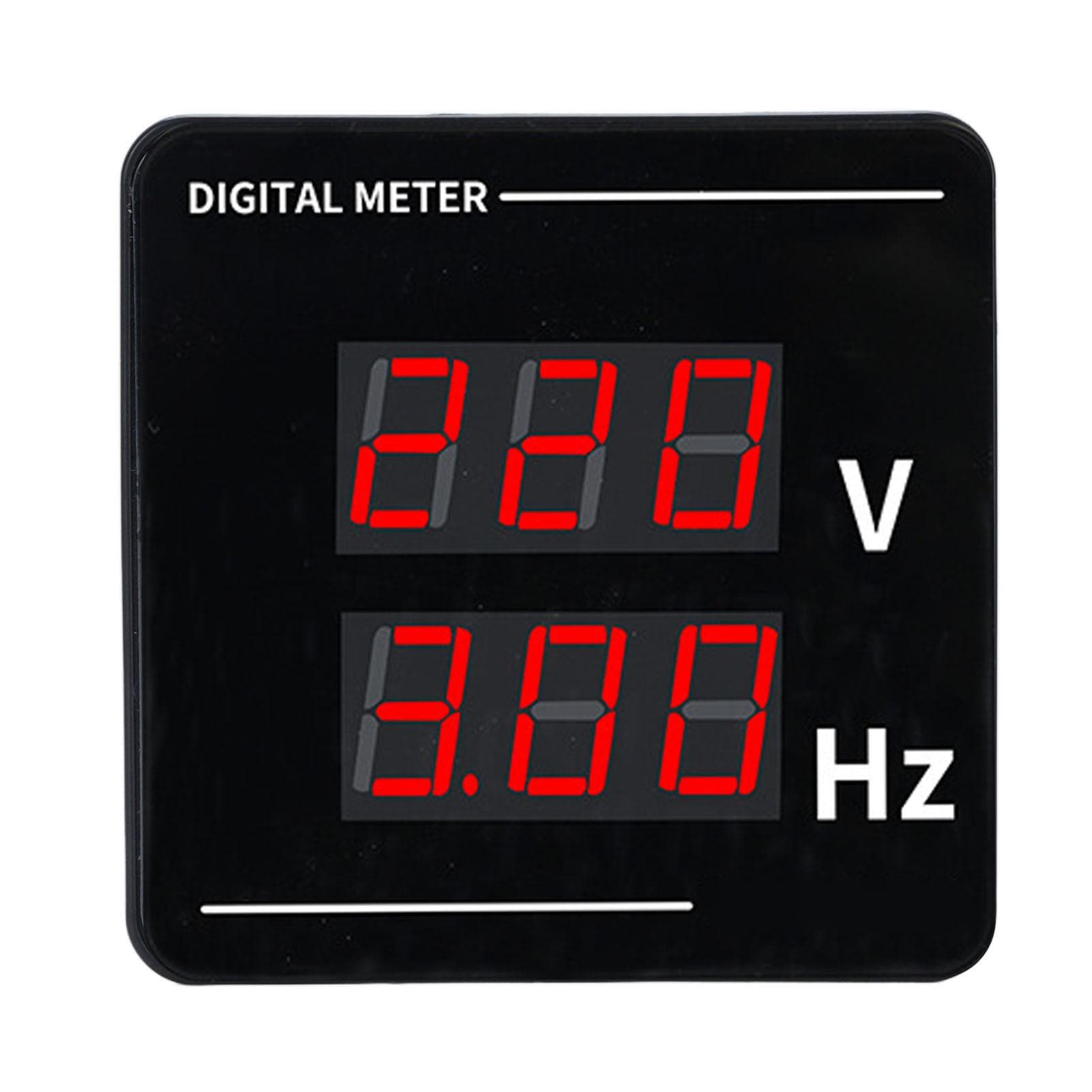 Digital AC Voltmeter Frequency Meter Tester Gauge Panel Mounting LED Display 50500V 10.099.9hz