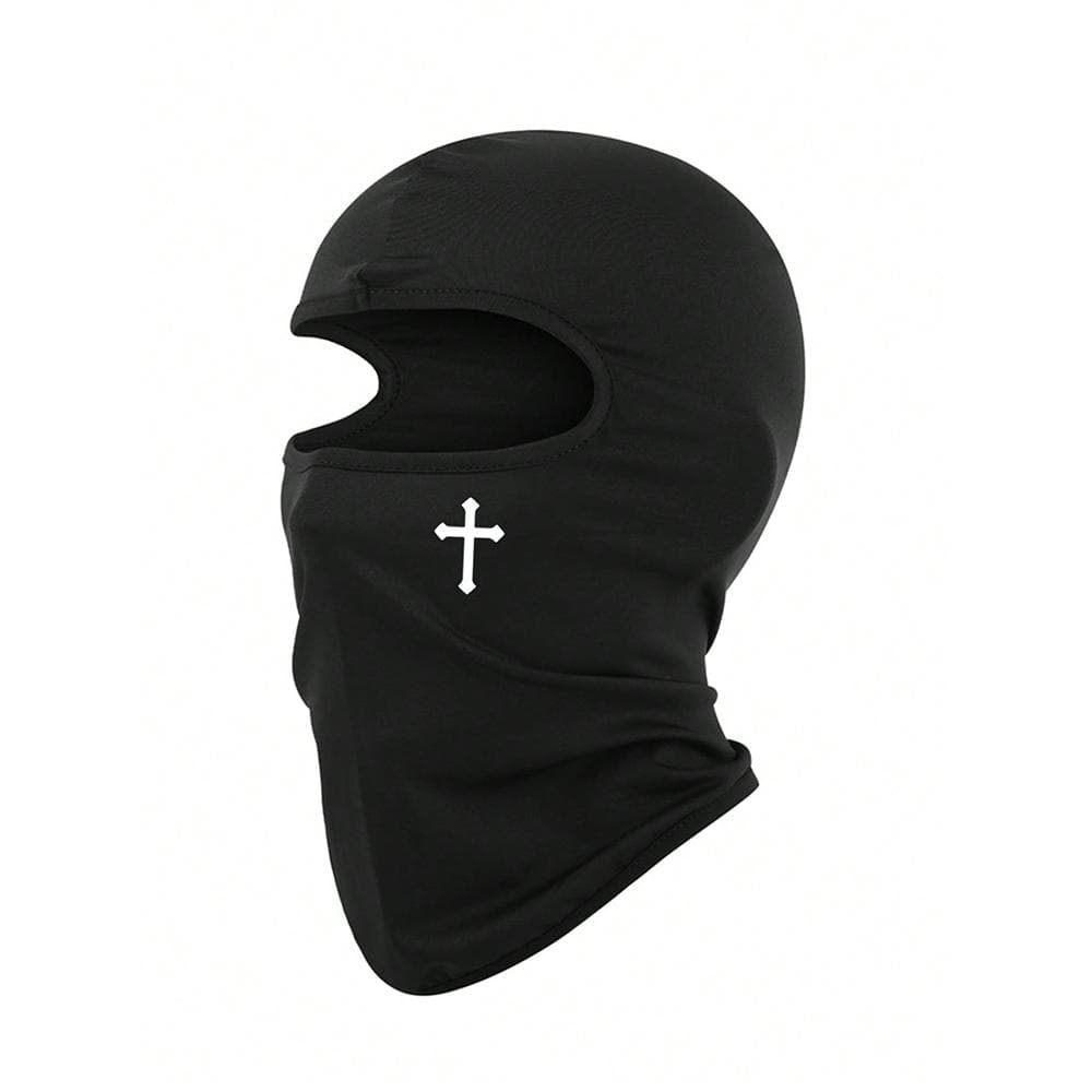 Breathable Black Cross Balaclava Face Ski Mask Perfect for Bicycle, Motorcycling, Hiking,Skiing for Outdoor Sports Tool Warm black