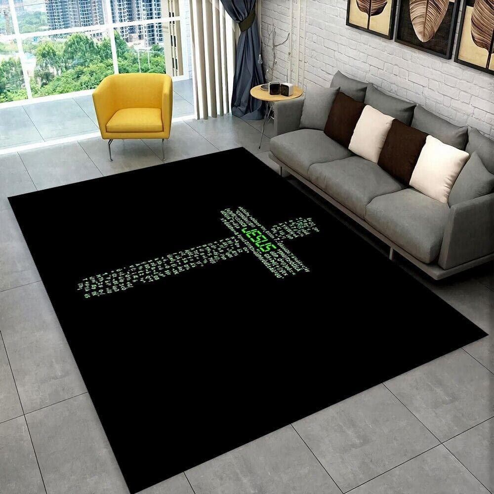 Holy Bible Cross Jesus Pray Area Rug,Carpet Rug for Home Living Room Bedroom Sofa Doormat Decor,kid Play Non-slip Floor Mat Gift 160cm x 230cm