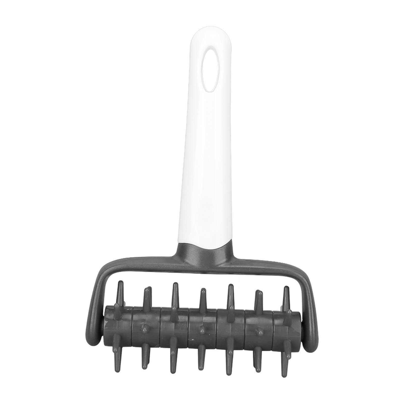 Pizza Dough Docker Roller Prevent Blistering Dense Pizza Docking Tool with Spikes for Home Kitchen L(for 6.5-9kg) gray