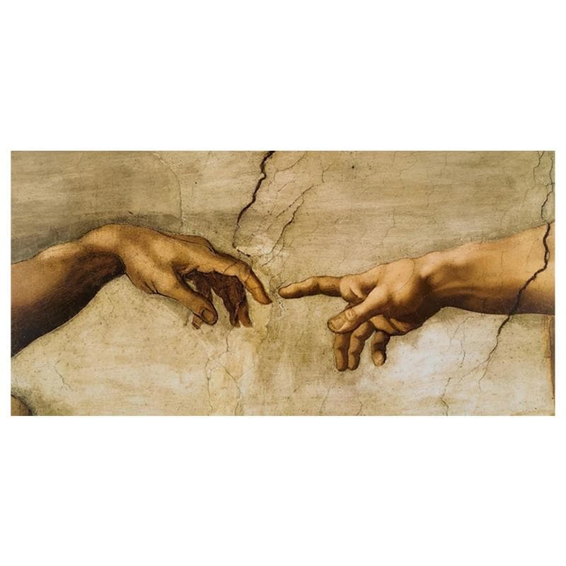 Creation Of Adam Canvas Painting By Michelangelo World Famous Canvas Paintings Reproduction Posters And Prints Home Wall Decor Pictures Background 30x60cm