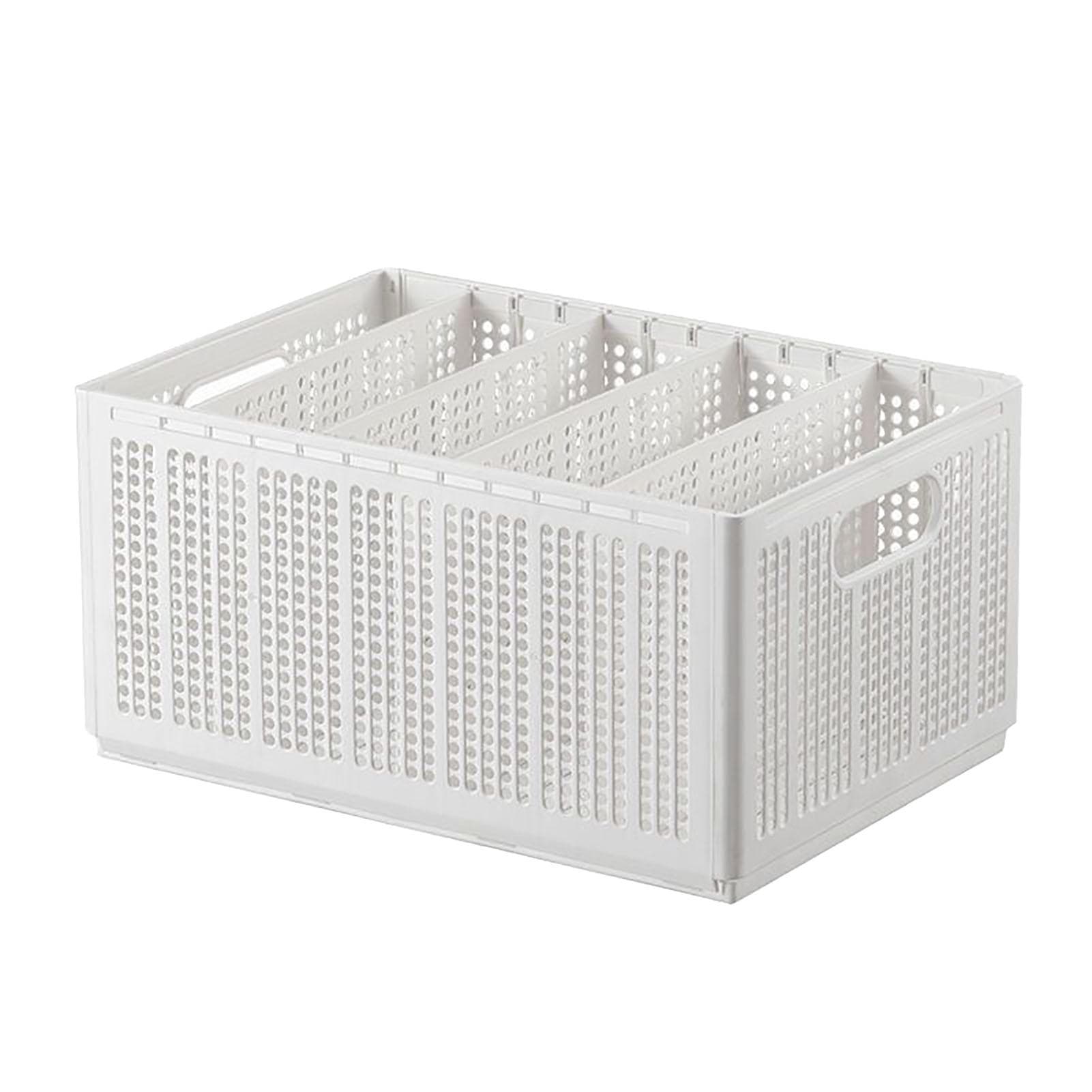 Closet Foldable Pants Storage Box Pure White Adjustable Dividers Rugged Divided Clothing Storage
