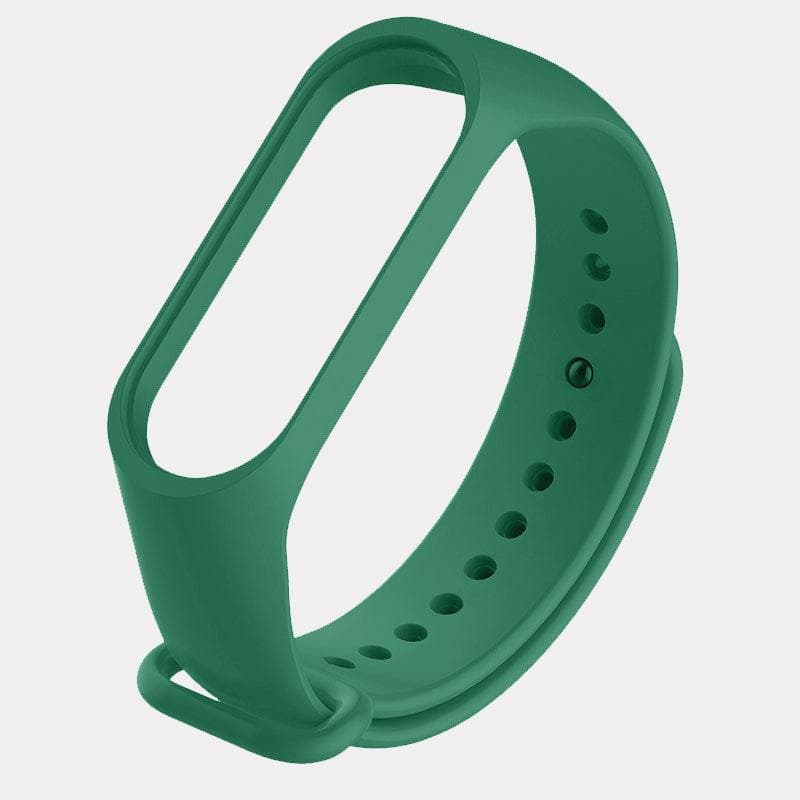 23 Color Soft Silicone Wristband Strap For Xiaomi Mi Band 10/9/8/7/6/5/4/3 Watchband Strap Smart Bracelet Replacement For Xiaomi Mi Band 4 dark green