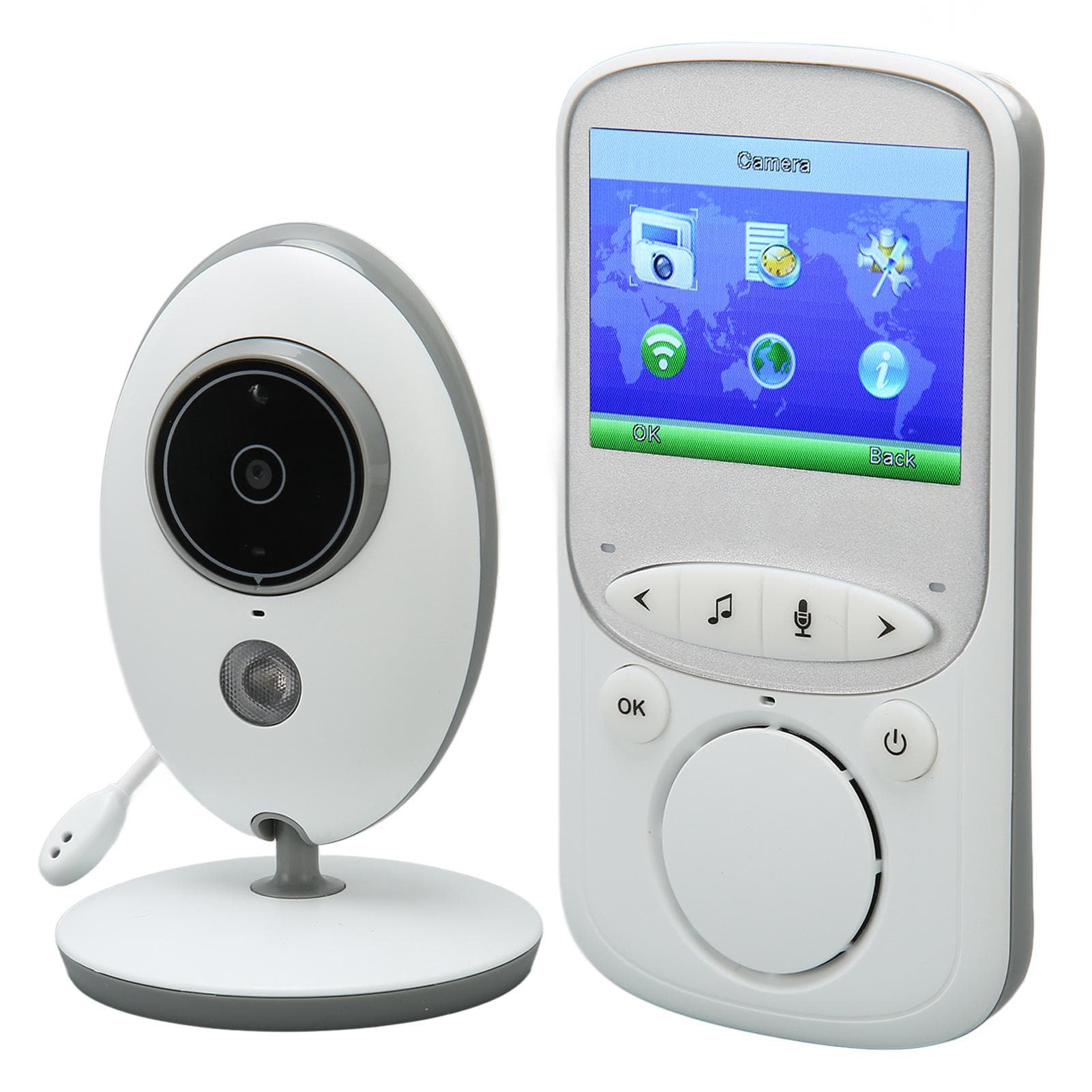 2.4in Baby Monitor HD LCD Screen Night Vision Wireless 2.4GHz Baby Two Way o Intercom EU Plug