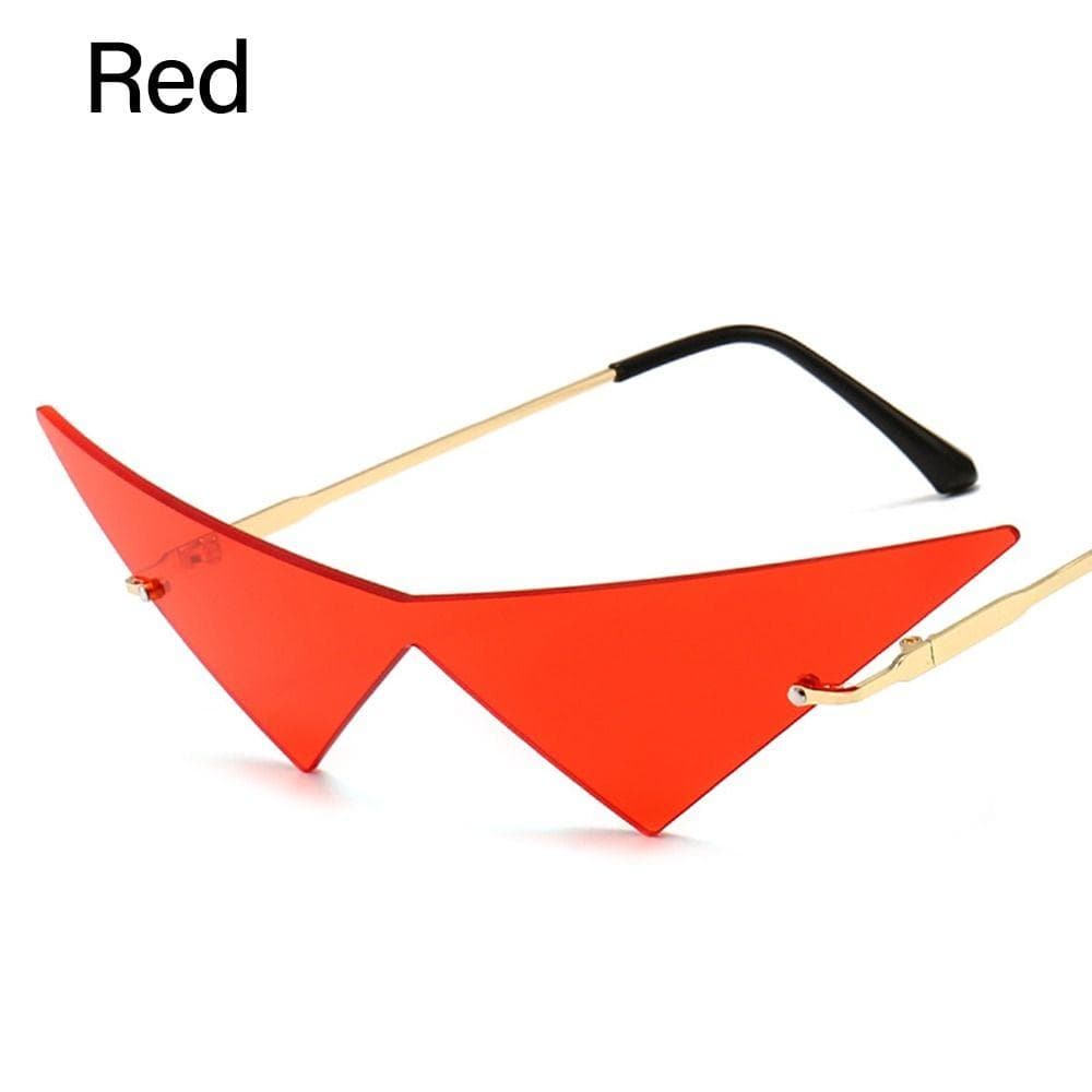 Vintage Hip Hop Oversized Triangle Sunglasses for Women Fashion One Piece Eyewear Sun Glasses