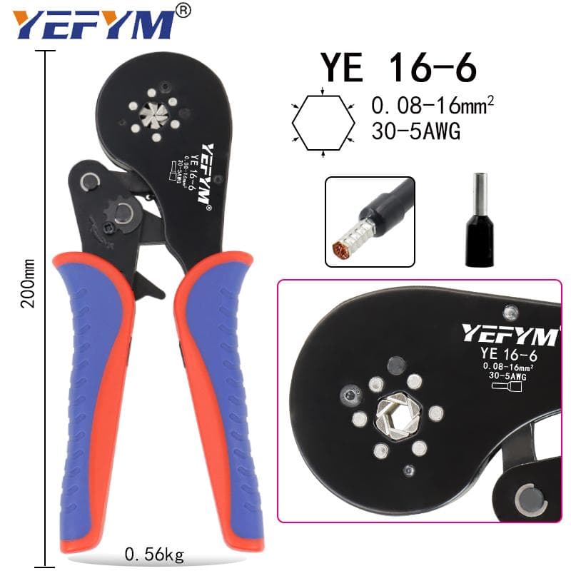 Crimping Tools Pliers Electrical Tubular Terminals Box Mini Clamp Self-Adjusting Set Ferrule Crimping Tool