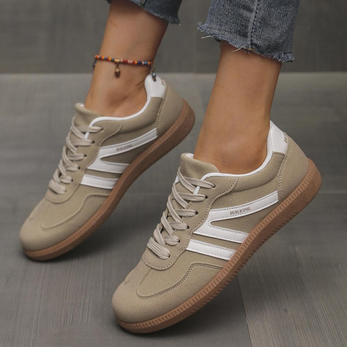 Handball Spezial Pure Original German Training Shoes Retro Casual Leopard Versatile Sports Couples Board Shoes 39 khaki