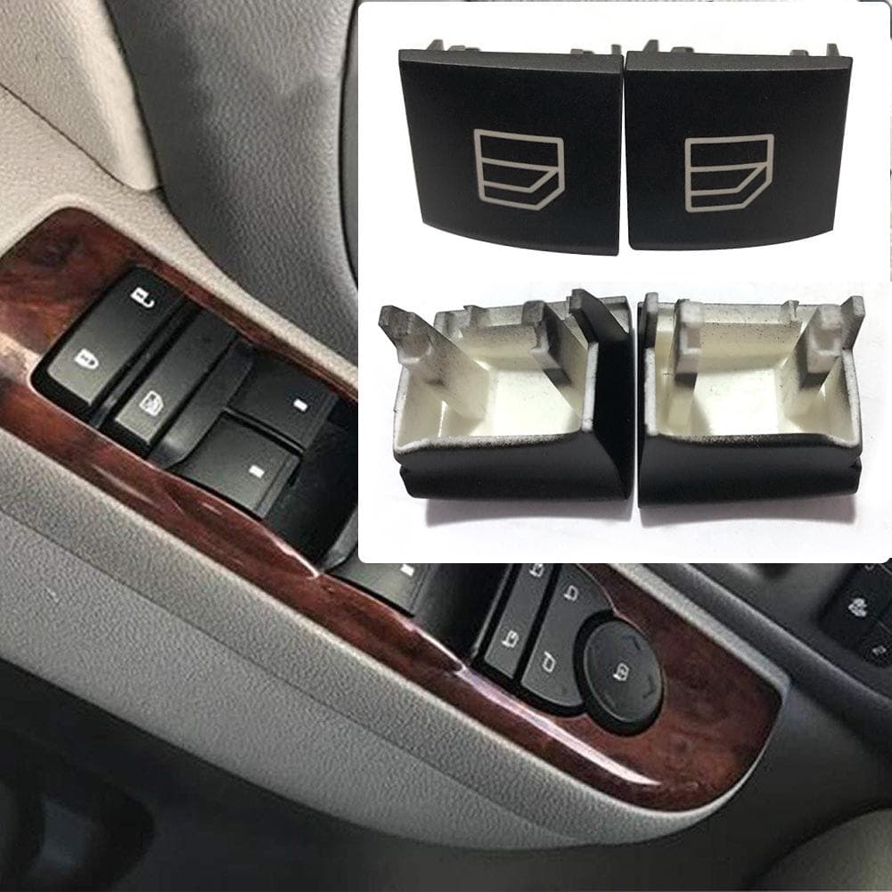2Pcs Driver Window Switch Repair Button Cap Cover for Mercedes B Class W245 ML GL R Class