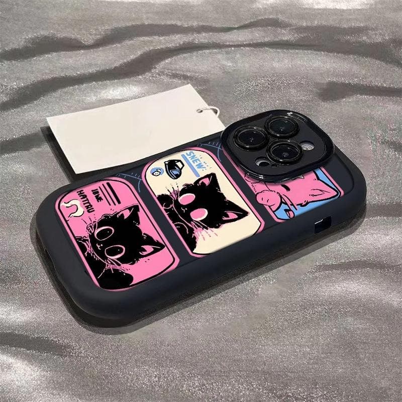 Pink Cat Suitable for Apple 15 Mobile Phone Case Iphone14promax Cartoon 13/8plus Cartoon 16 iPhone 12 Pro Max
