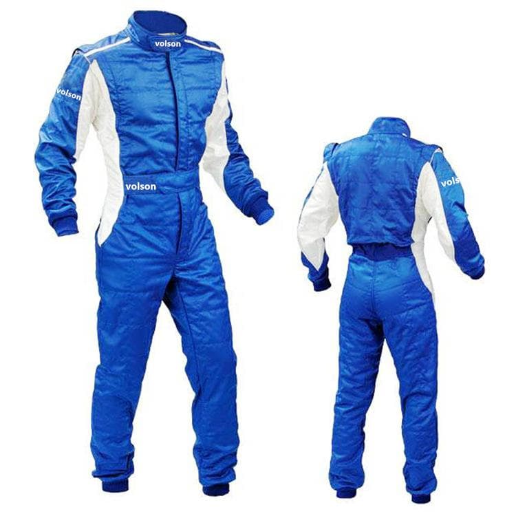 Waterproof Dune Buggy Kart Racing Off-road UTV Pull Drift Boys And Girls F1 One-piece Racing Suit XL blue