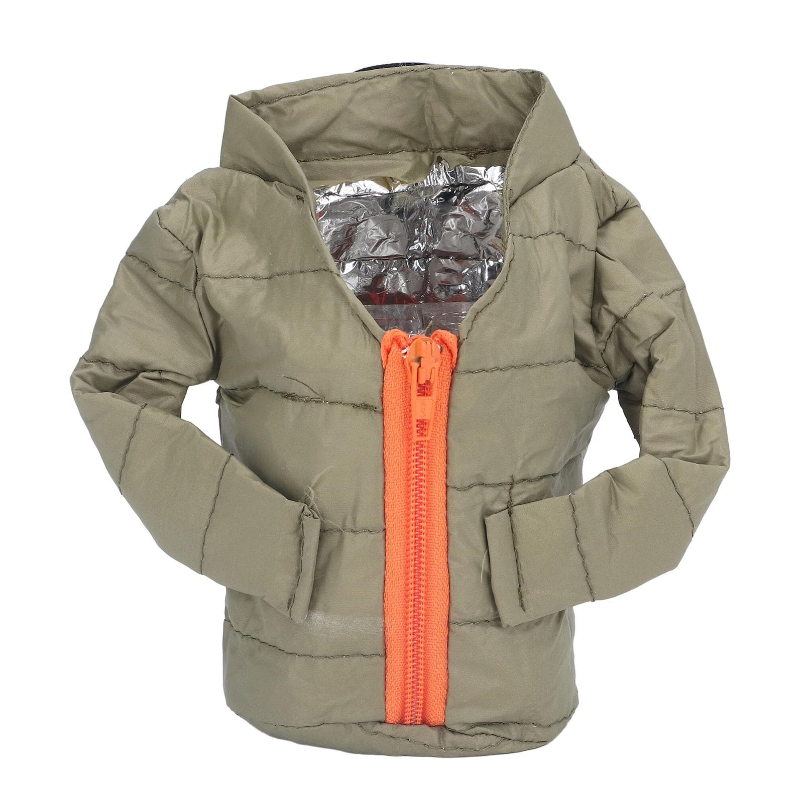 Drink Beer Clothes Cold Insulation Double Layer Beer Insulation Covers for Soda Beer BeverageGreen