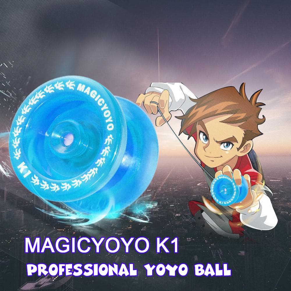 MAGICYOYO K1 Spin ABS Yoyo 8 Ball KK Bearing with Spinning String for Kids blue