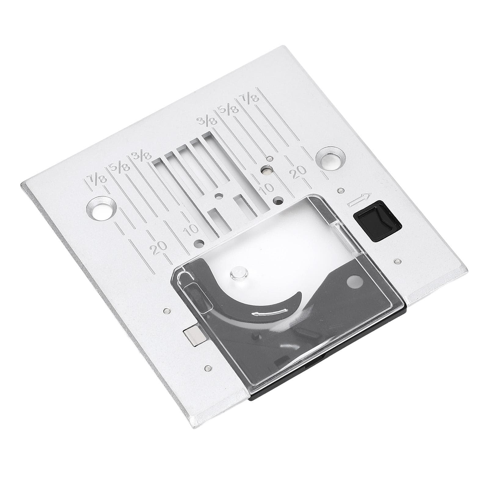 Straight Stitch Needle Plate Replacement Steel Throat Plate with Transparent Cover for Passport 2.0
