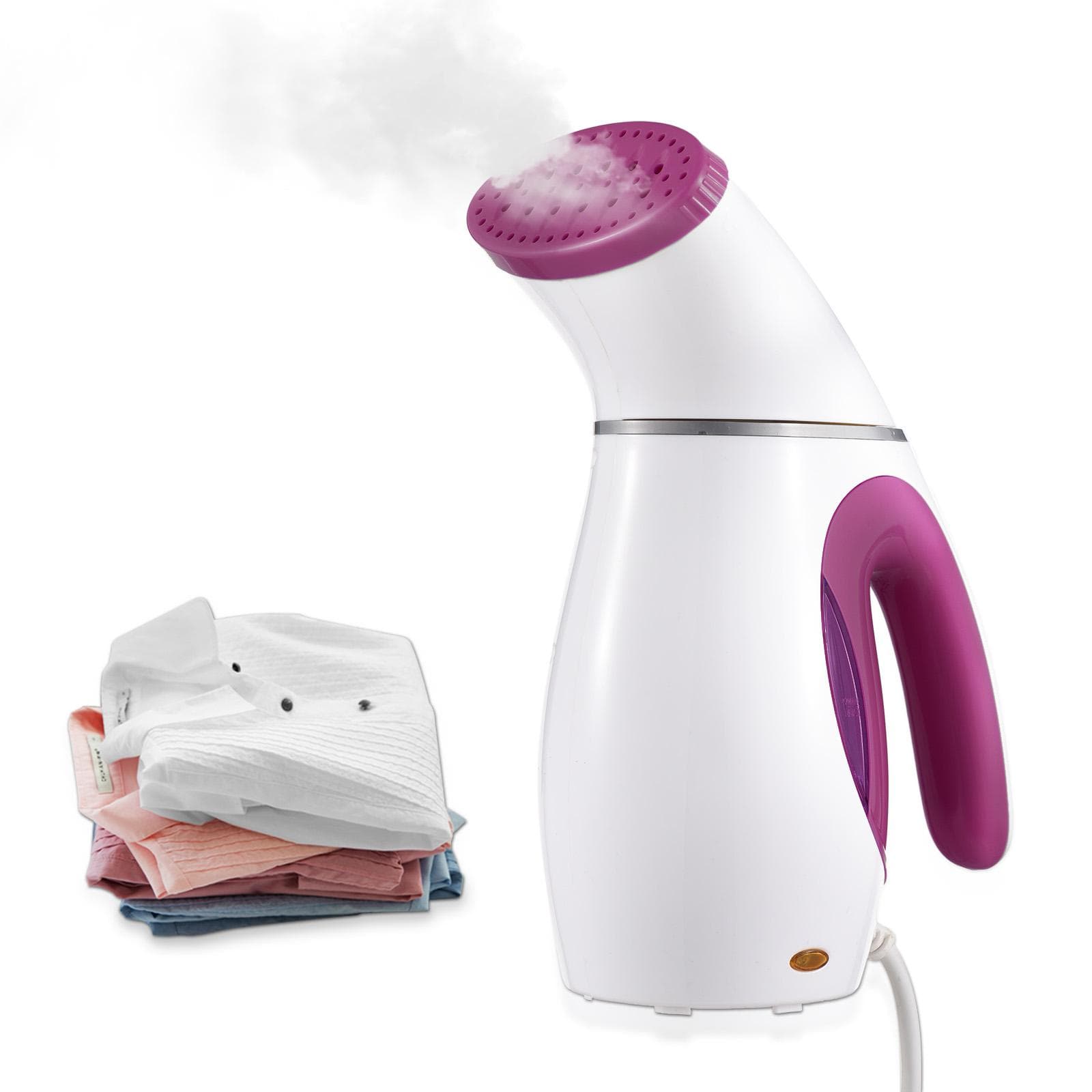 Steamer for Clothes 800W Powerful Handheld Garment Steamer 200ml Large Capacity Water Tank Fast EU Plug purple