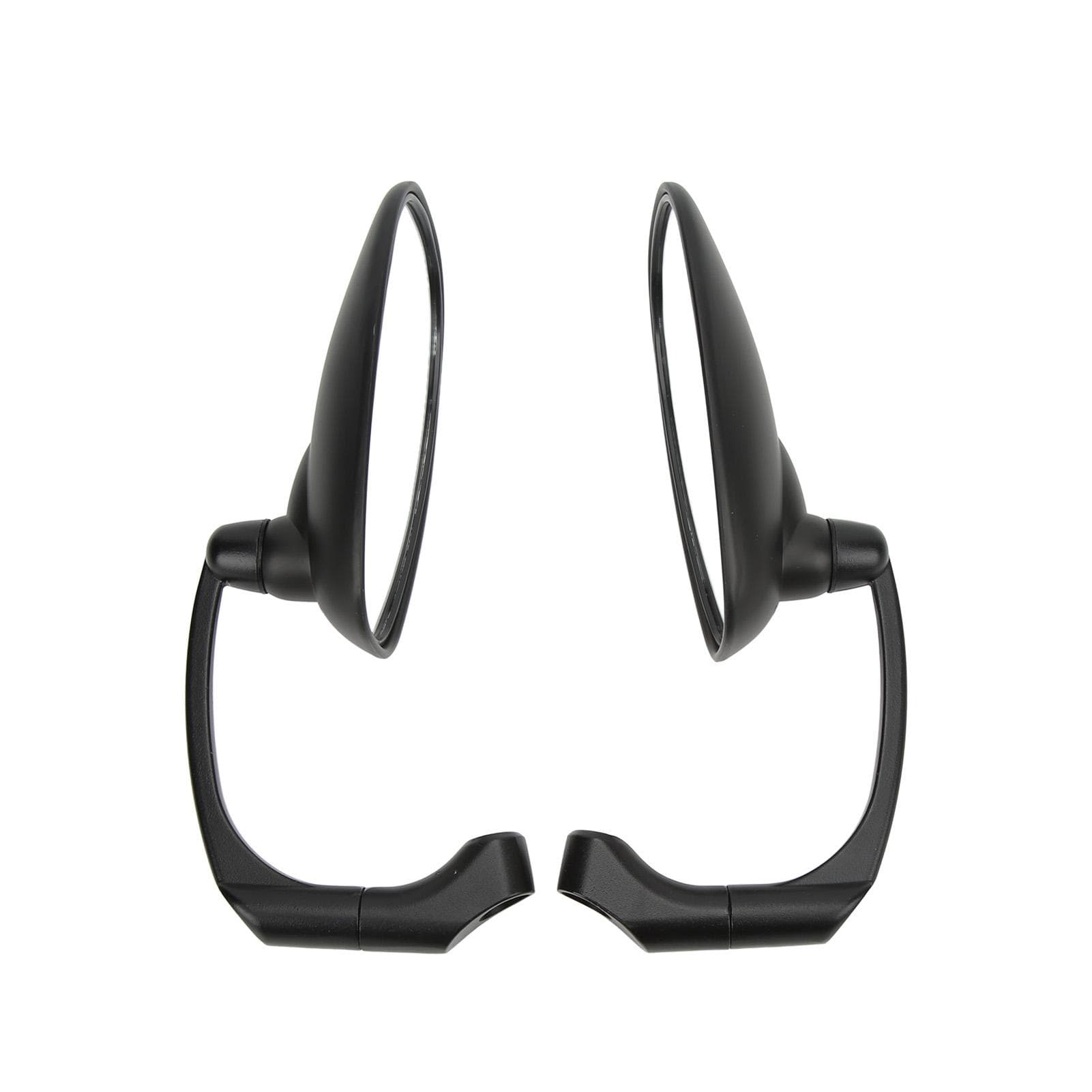 Pair 8mm 10mm Motorcycle Rearview Side Mirror Adjustable Angle Retro Design Replacement for Suzuki black