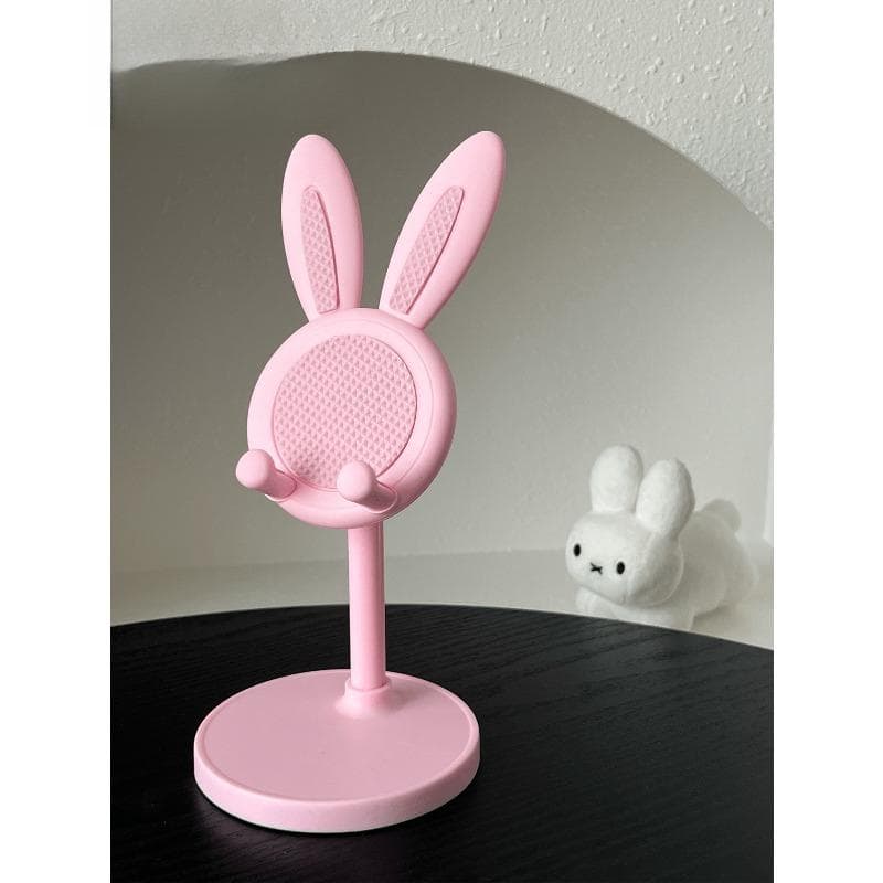 1pc Cute Rabbit Shape Multi-Function Adjustable Phone Stand, Extendable Slouchy Holder 1PC Pink