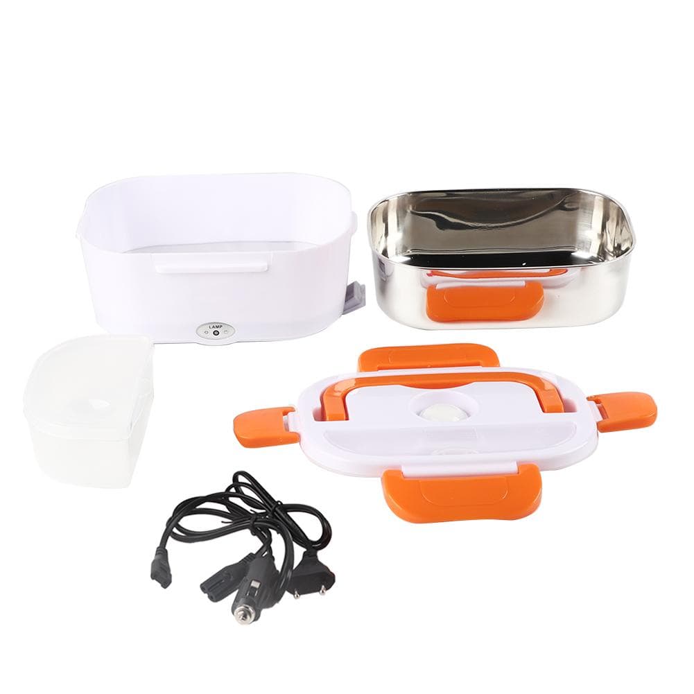 2 in 1 Portable Electric Heated Lunch Box Car Home Auto Food Rice Container Warmer