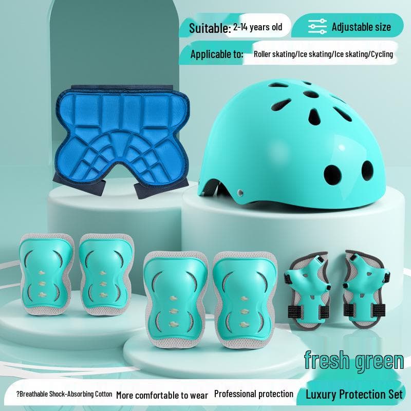 SWAY Kids Protective Gear Set: Helmet, Hip Protection for Outdoor Sports, Roller Skating & Cycling, Ages 2-15. Large Helmet [7-14 years]