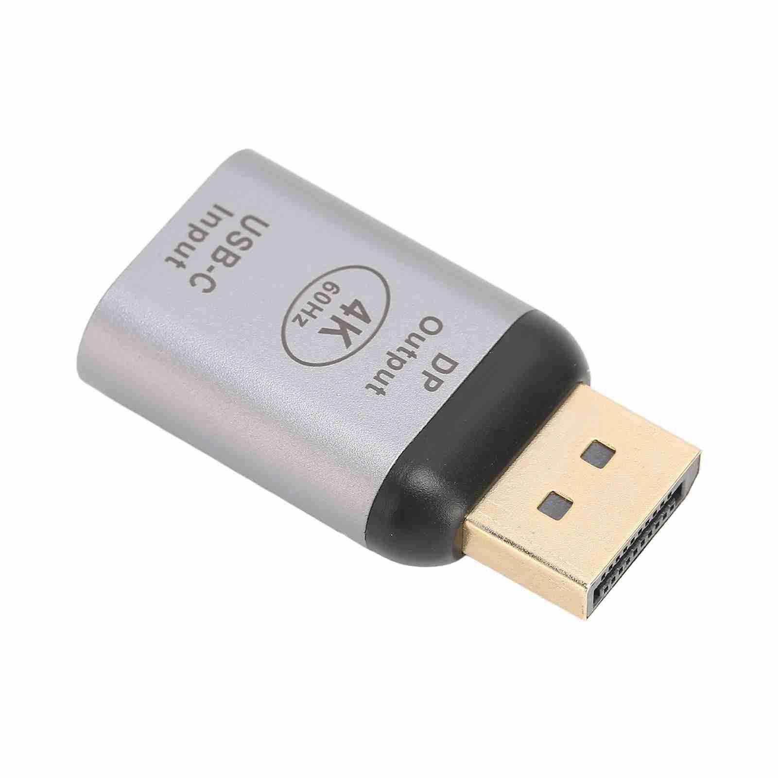 USB C to DisplayPort Adapter 4K 60Hz Plug and Play Compact Portable DisplayPort Adapter for Win for