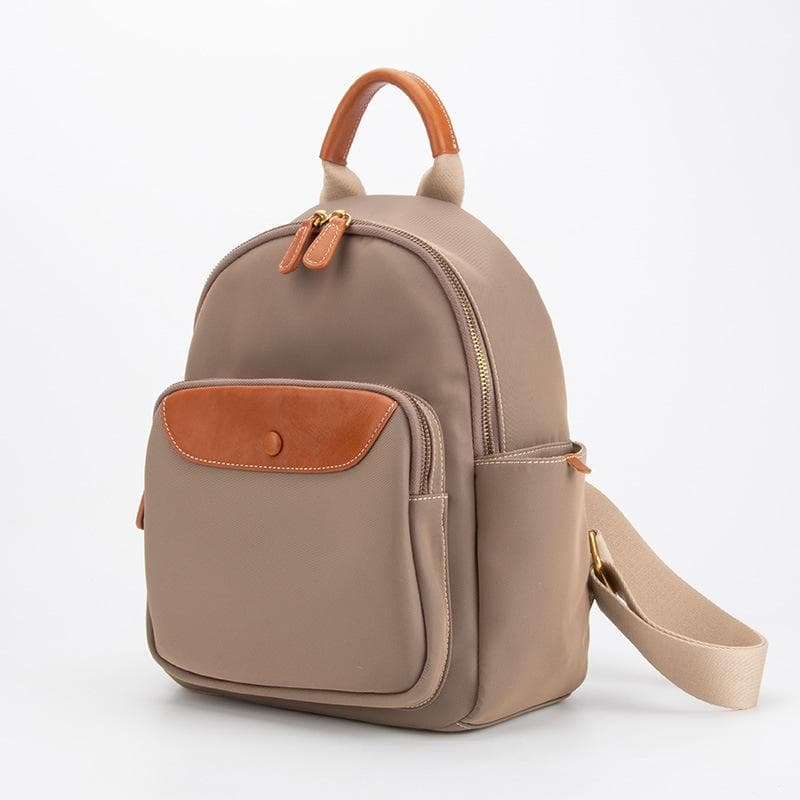 Fashionable Waterproof Backpack for Women's Large Capacity Student Schoolbag Head Leather Backpack