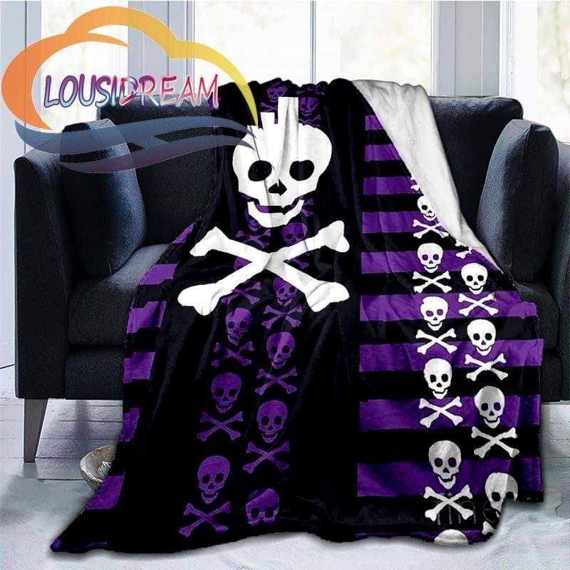 Rose Skull Blanket bed blanket Colored Skull Microfiber Blanket For for Children and Adults Throw Travel Adult Blanket 75x90cm