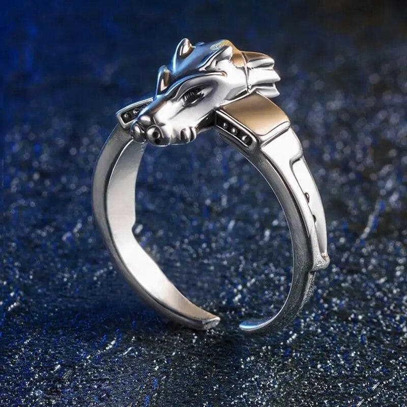 Anime Digital Monster Ring Garurumon Unisex Cosplay Adjustable Opening Angel Angewomon Rings Accessories Jewelry Gifts resizable