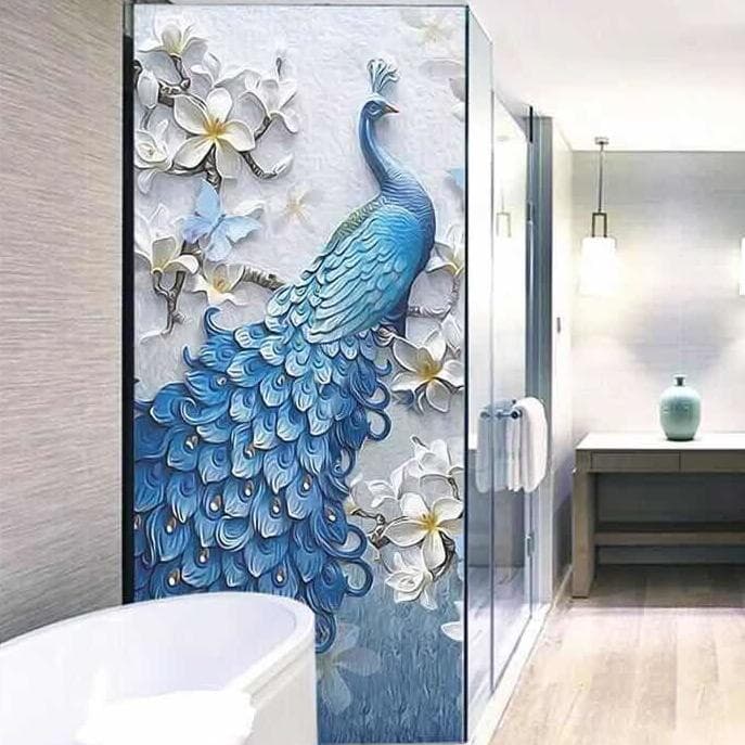 Bathroom Glass Stickers Bathroom Translucent Opaque Anti-transparent Balcony Window Blackout Glass Film Frosted Anti-peep 60x120cm