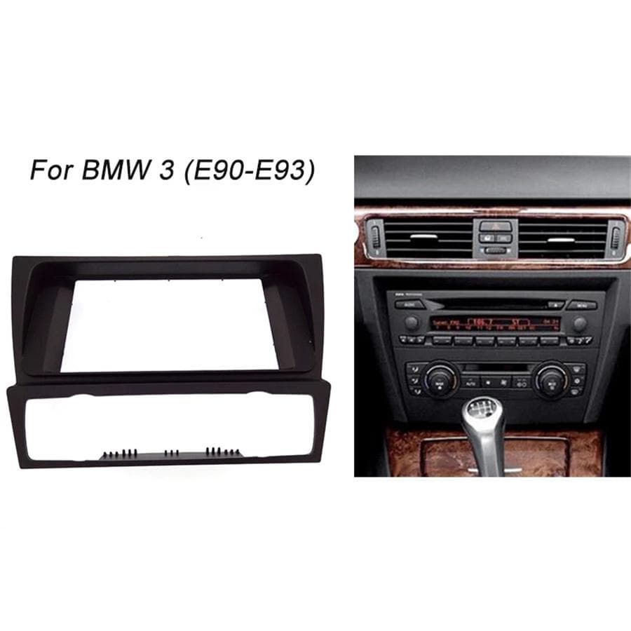 Radio Stereo Double Din Dash Fascia Frame For BMW 3 Series E90 E91 E92 E93 2004-2012