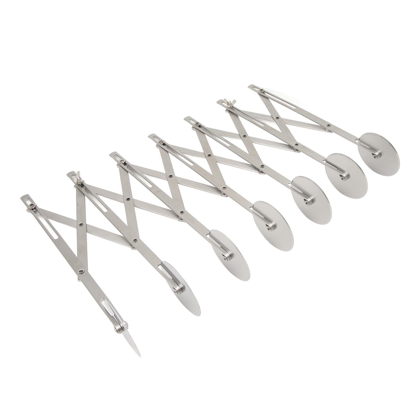 7 Wheel Pastry Cutter Roller Stainless Steel Multifunction Adjustable Width Multi Wheel Dough