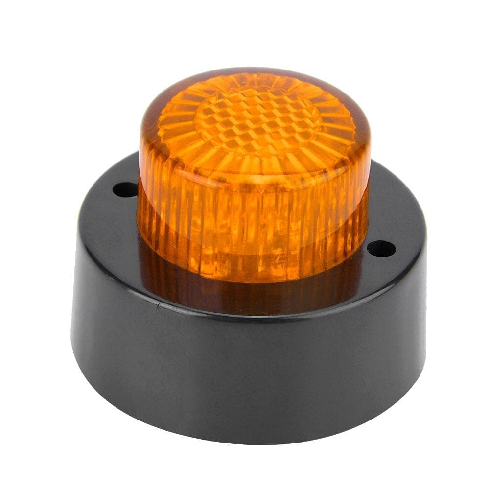 24V Mini Round Side Marker Light Signal Indicator Clearance Lamp for Trailer Truck(Yellow) yellow