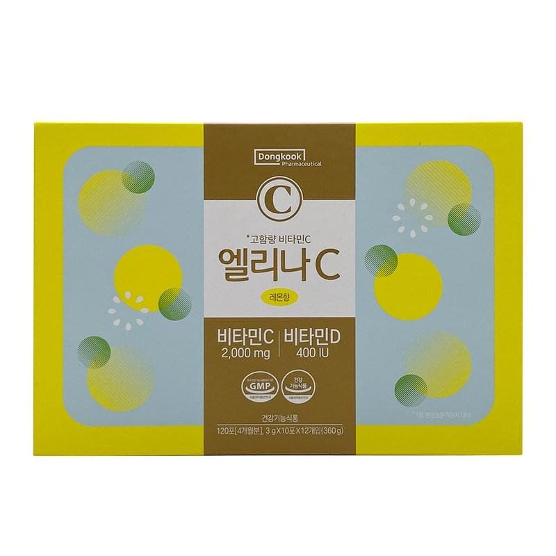 Dongguk Elina C high content vitamin C 2000mg + vitamin D 400IU, 360g, 1 unit