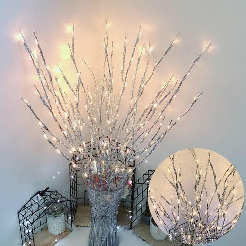 Simulation Tree Branch 20 LED Light String Christmas Decorations For Home Christmas Tree Decorations New Year's Decor