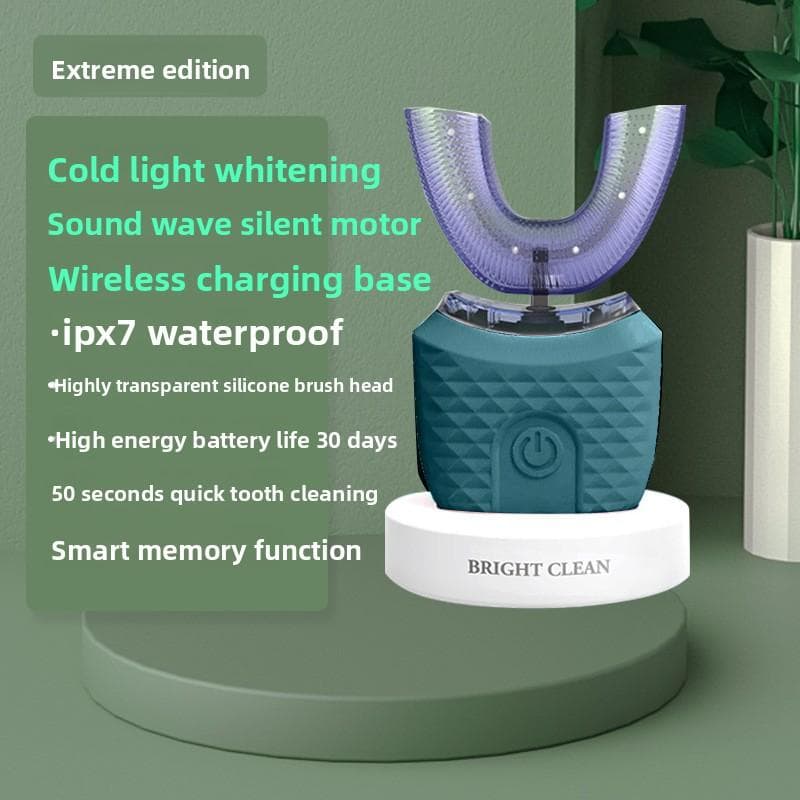 Adult U-shaped Electric Toothbrush, Sonic Soft Hair, Men's and Women's Dental Beauty Instrument, Charging, Automatic Timing Dental Scrubber