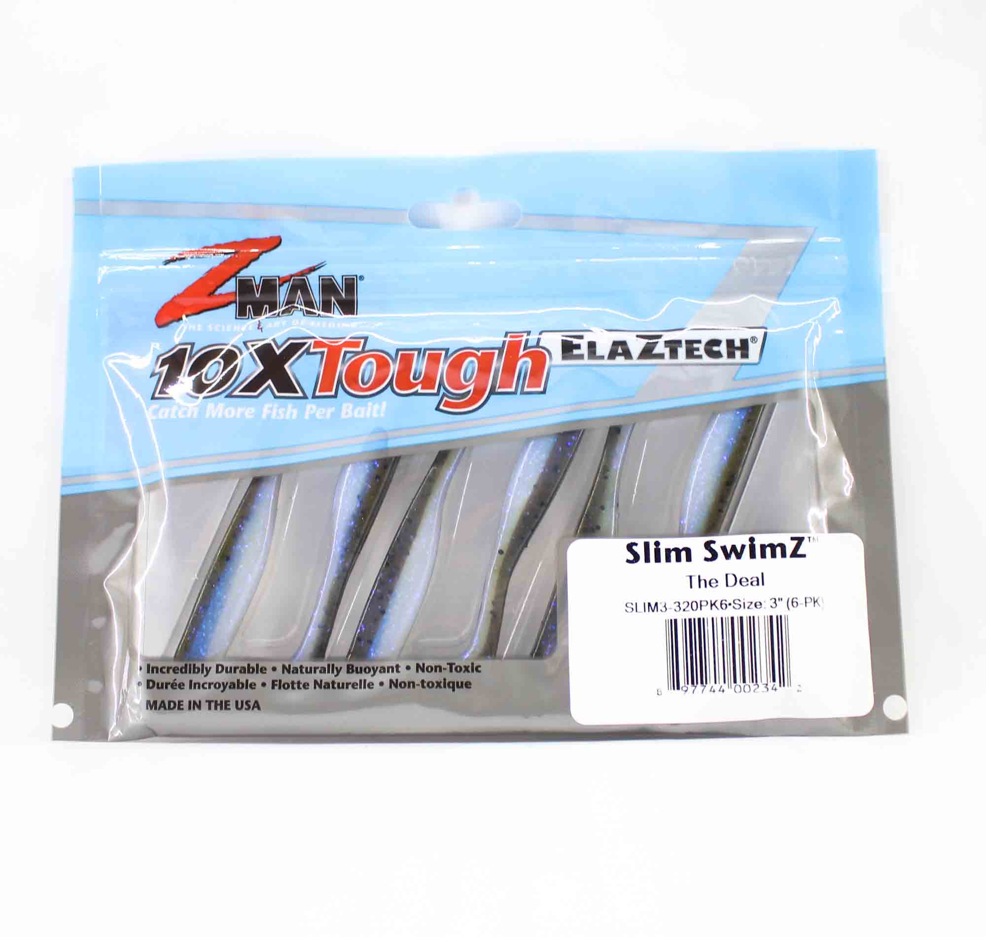 Zman Soft Lure Slim SwimZ 3 Inch 6/Pack The Deal (2342)