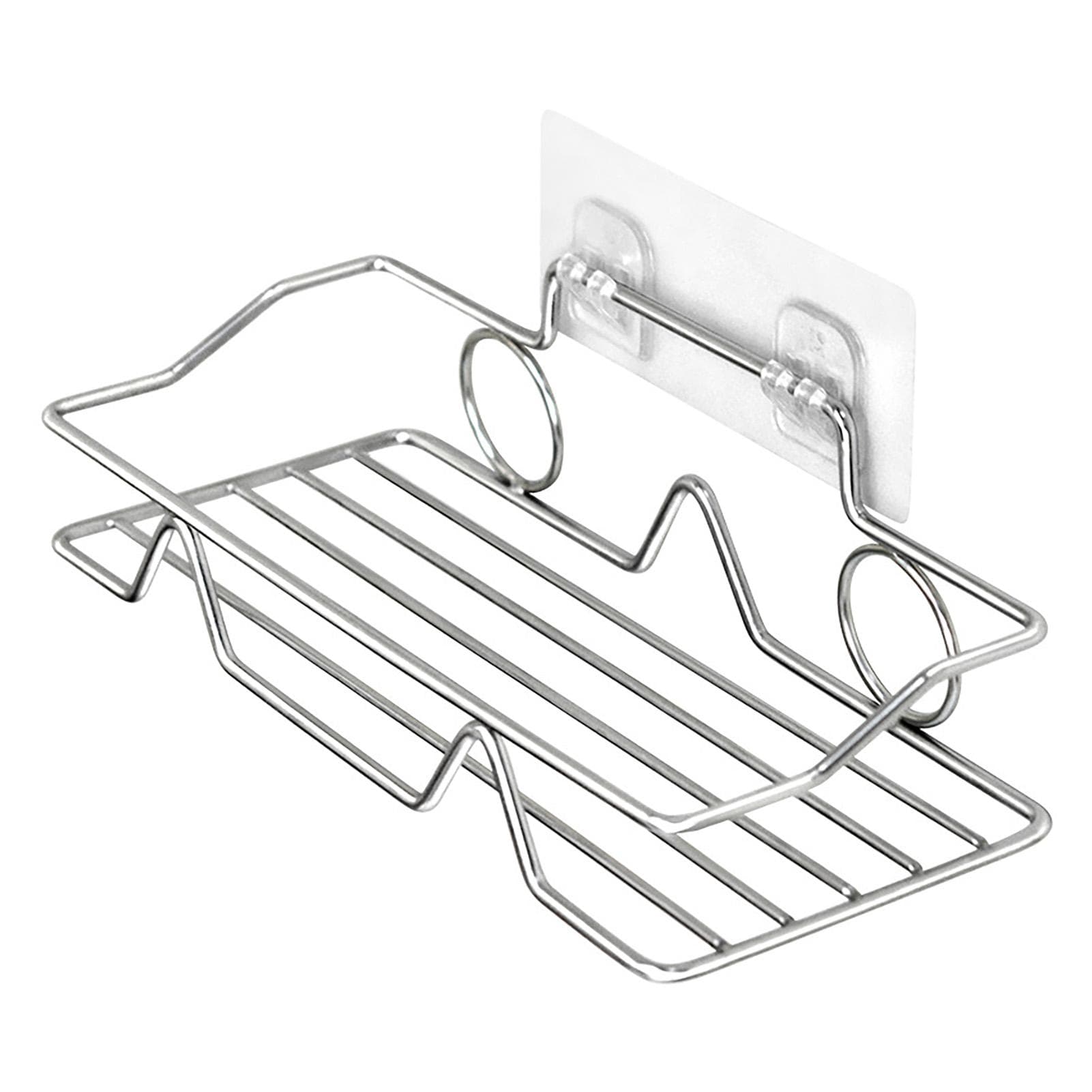 Shower Caddy Shelf Stainless Steel Wall Mounted Bath Organizer with Non Marking Adhesive for Home