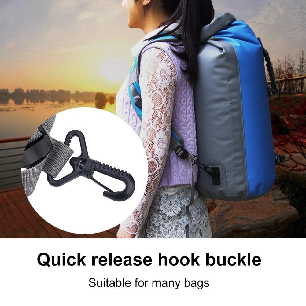 Nylon Backpack Shoulder Adjustable Straps Belt Repair Parts Accessory (Blue Gray)
