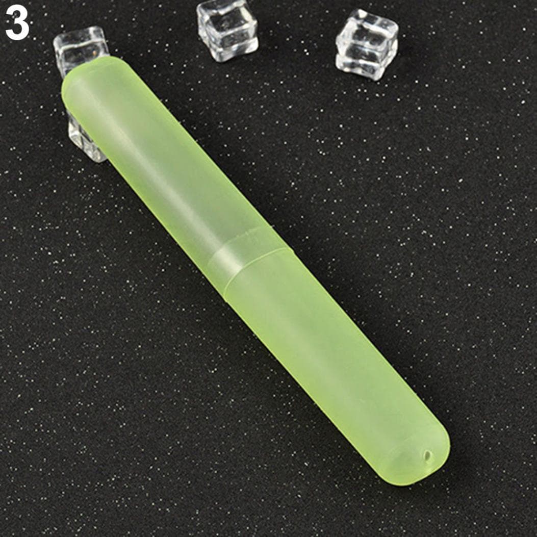 Fashion Travel Hiking Camping Portable Toothbrush Case Storage Holder Cover Box green