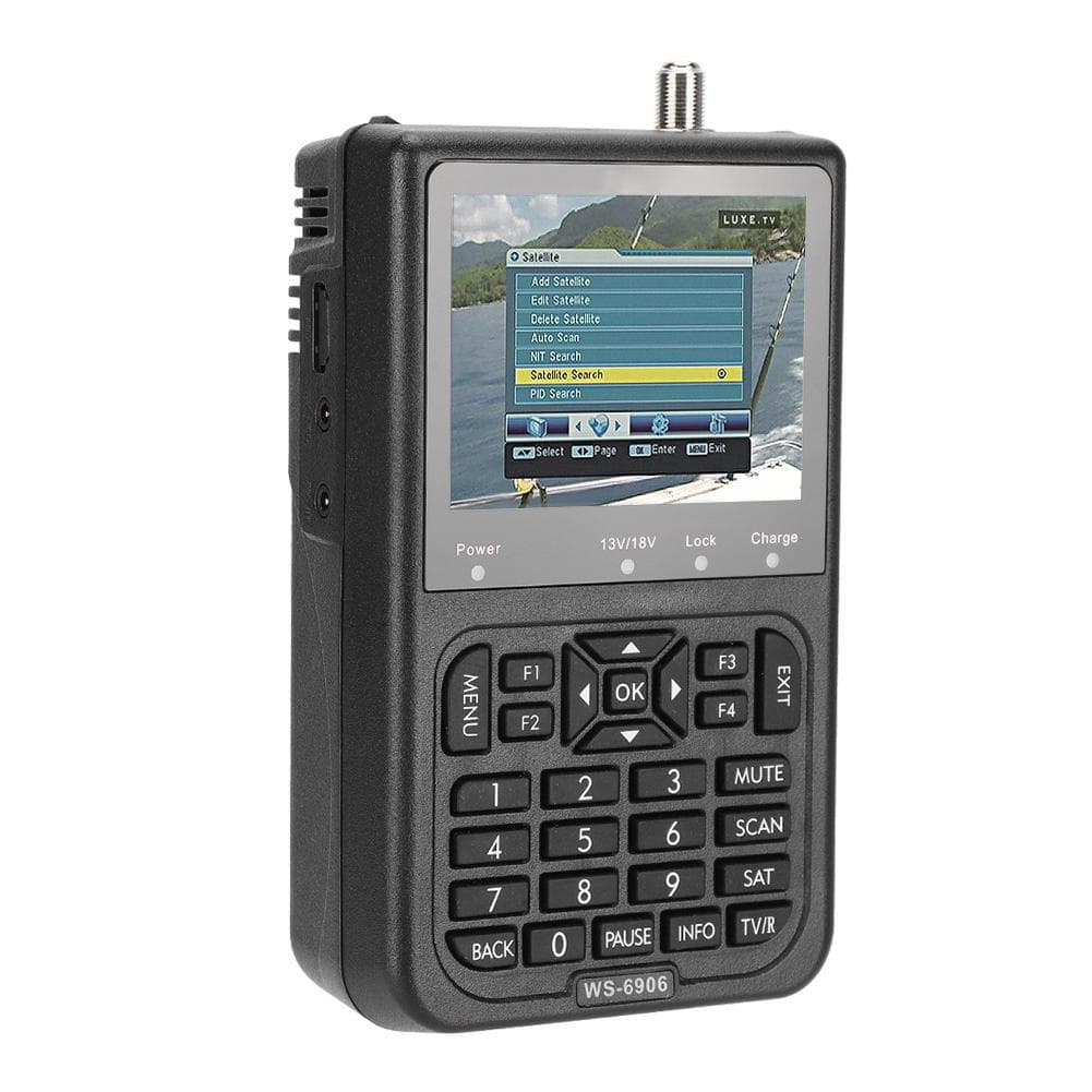 SatLink WS‑6906 Digital Satellite Antenna Search Device Signal Finder 3.5 Inch LCD EU Plug