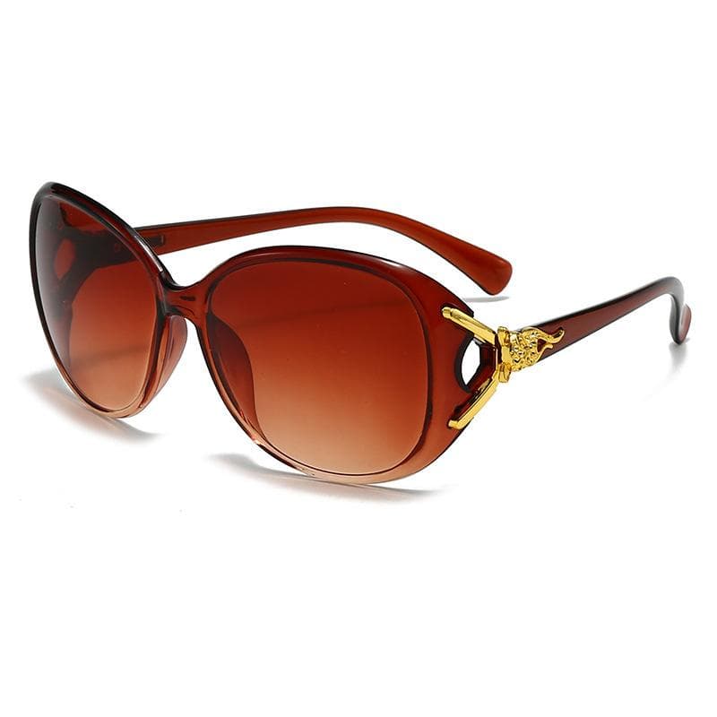 Vintage Luxury Designer Pilot Sunglasses Women Big Frame Windproof Punk Eyeglasses UV400 Gafas De Sol 1PC