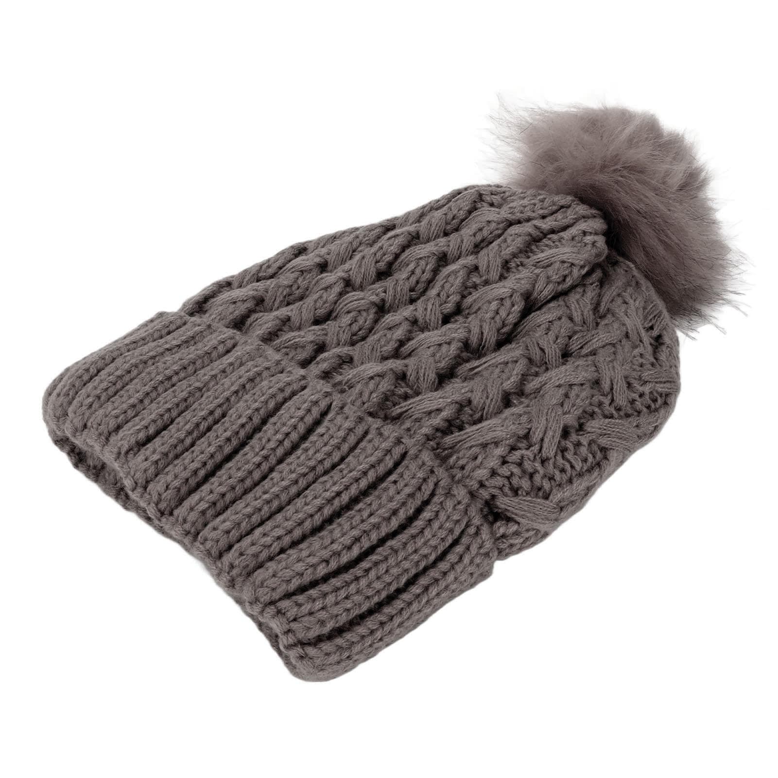 Warm Heating Knitted Hat Electric Soft USB Rechargeable Warming Hat for Winter Autumn Hiking Khaki dark gray