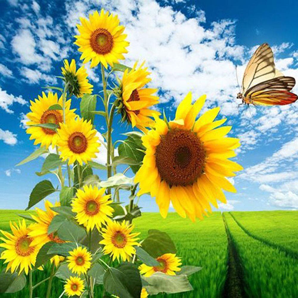 Cross Stitch Kit DIY Diamond Embroidery Sunflower Diamond Painting Mosaic Home Decor 30X30CM