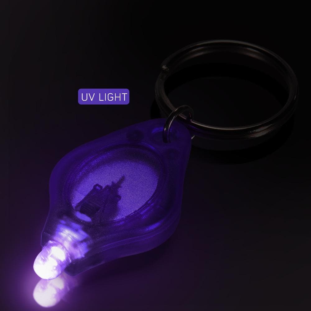 10*Mini Portable Keychain light Flashlight Key Ring Light Torch UV Checking 10 pcs purple